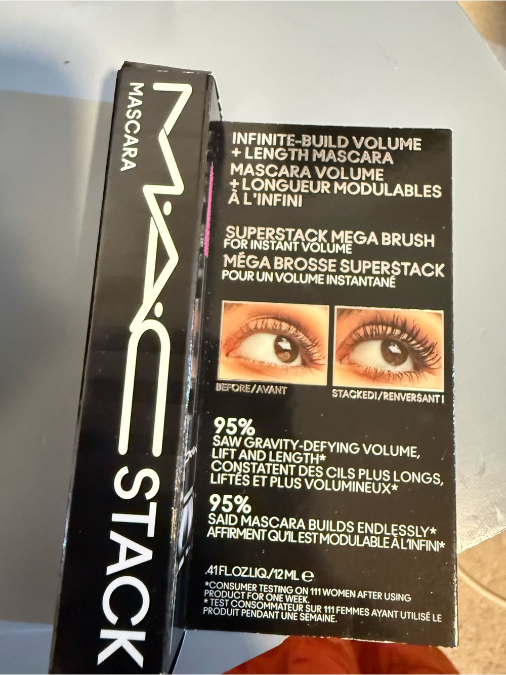 MAC Cosmetics Stack Infinite-Build Volume + Length Mascara - Black